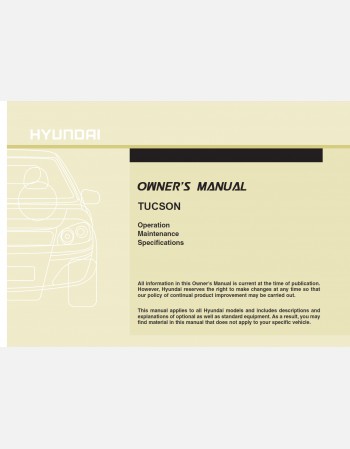 hyundai tucson 2010 owners manual